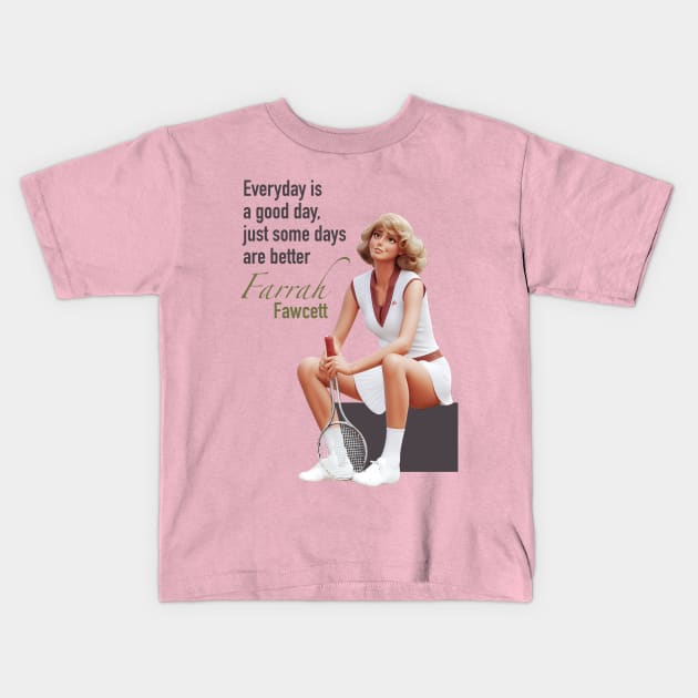 Farrah Fawcett 3D cartoon Kids T-Shirt by BAJAJU